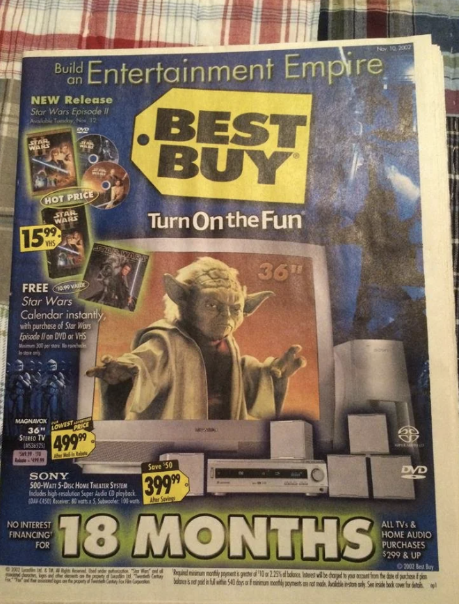 fiction - Build Entertainment Empire an New Release Hot Price 15% Best Buy Turn On the Fun 36" Free Star Wars Calendar instantly with purched Sr n Madnavor 300 Stv Jonits 499 Sony 500WeDuc How T No Interest Financing For 39999 18 Months Dvd All Tv & Home 